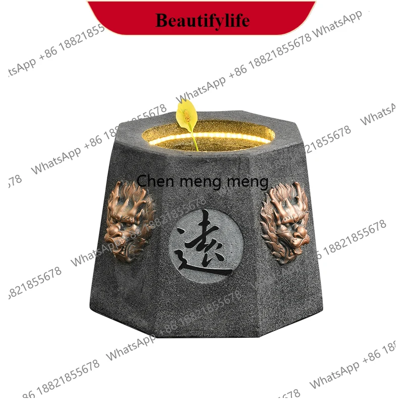 

G153 New Chinese style creative floor circulation fountain lucky ornament decoration scenic garden landscaping