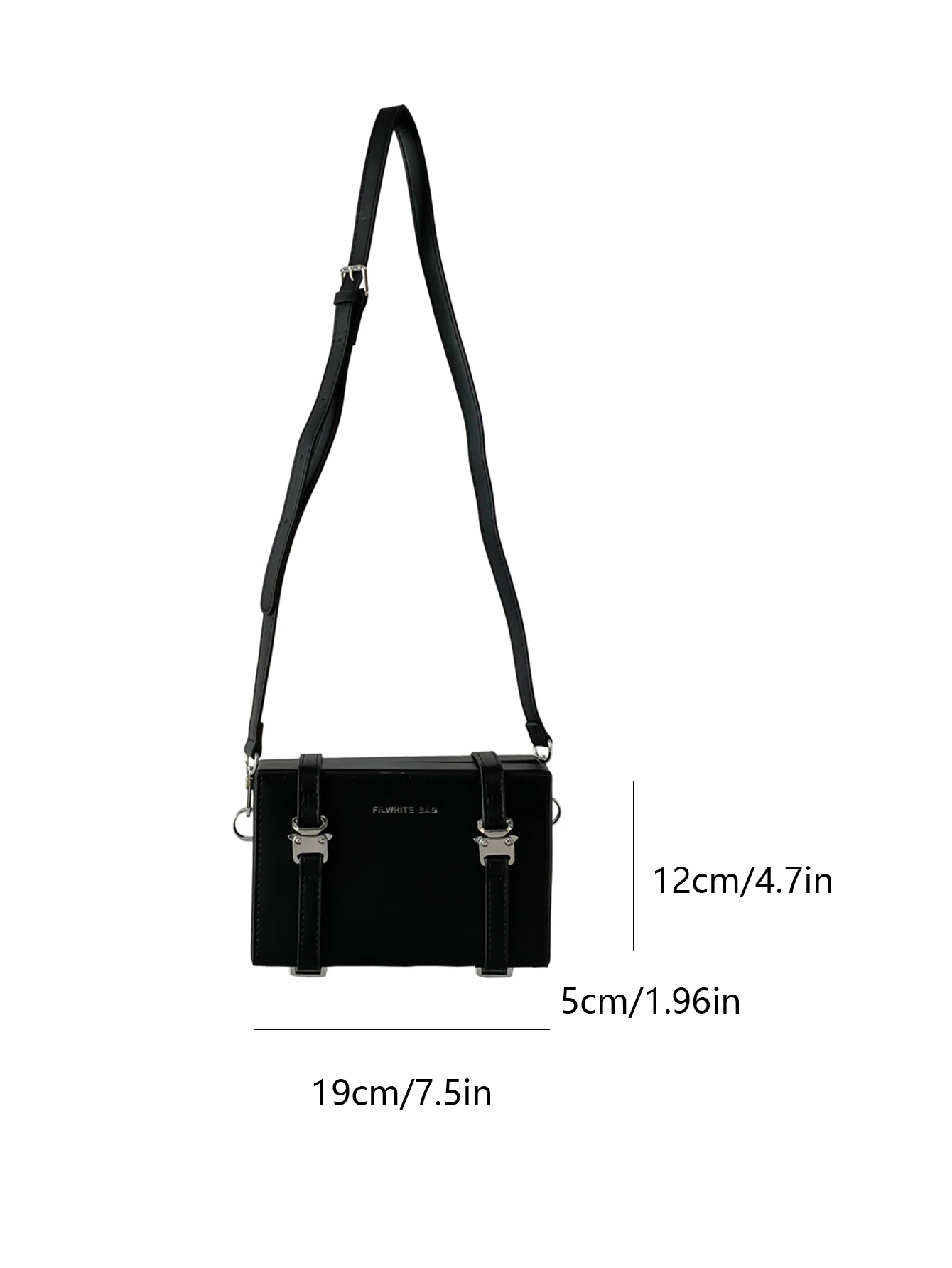 Men\'s Small Shoulder Bag Hip-Hop Streetwear Personality Box Bags for Men Suitcase Shape Bag