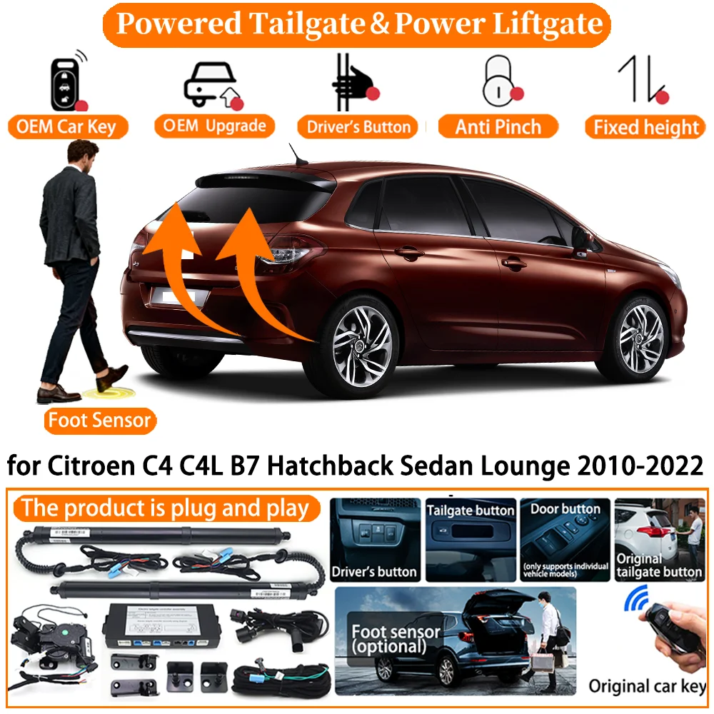 

Smart Powered Tailgate System Electric Tail Gate Lifting Lifting Trunk for Citroen C4 C4L B7 Hatchback Sedan Lounge 2010-2022