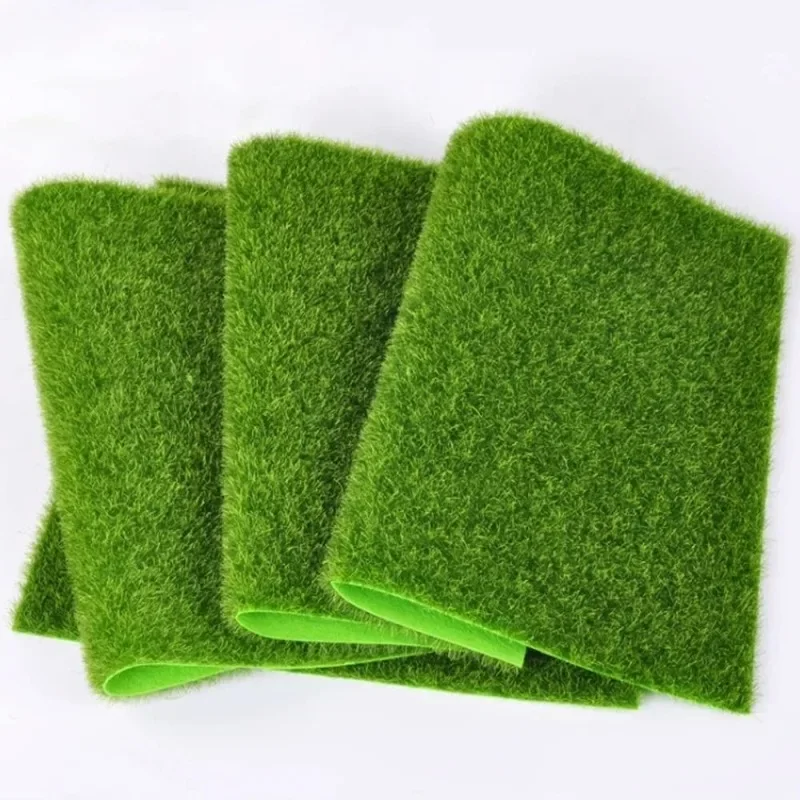 Artificial Turf Fake Green Grass Simulation Lawn Fake Grass Synthetic Moss Outdoor Miniature Landscape Backyard Garden Decor