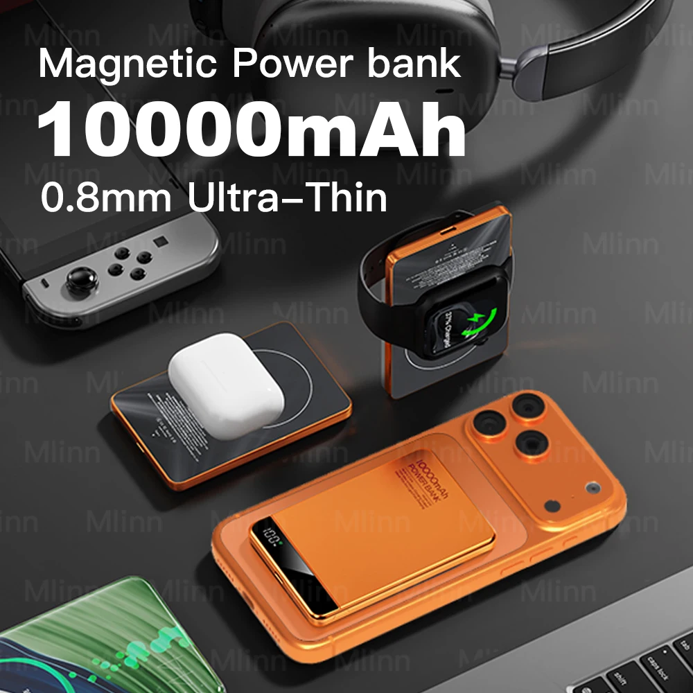 

10000 мАч ультратонкий MagSafe Power Bank 20 Вт магнитная беспроводная быстрая зарядка CCC портативный аккумулятор для Apple Watch iPhone Samsung