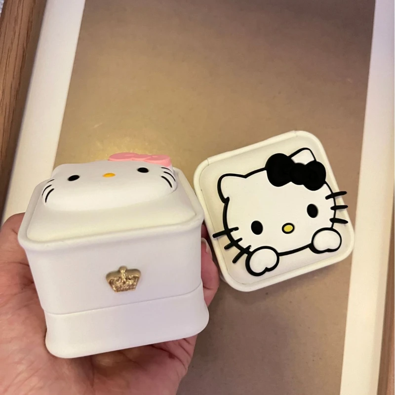 hello kitty cute jewelry box cartoon ring gift box accessories confession gift proposal ring packaging for girlfriend kawaii