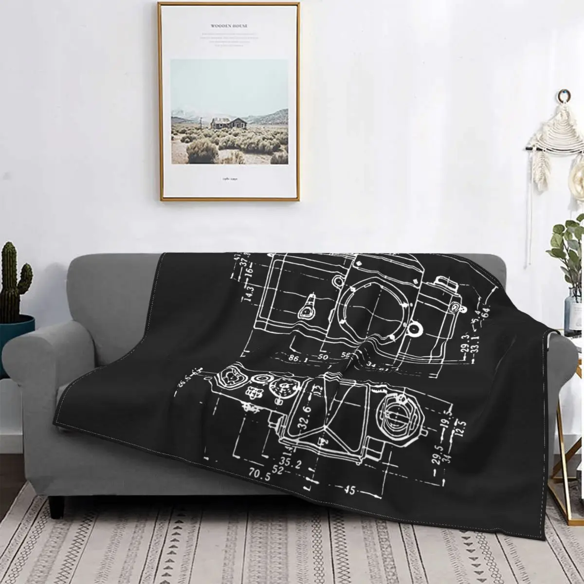 

Super Fashion Camera Patent Shirt For Photographer Blanket Flannel Throw Blankets Bedroom Sofa Portable Soft Warm Bedspread