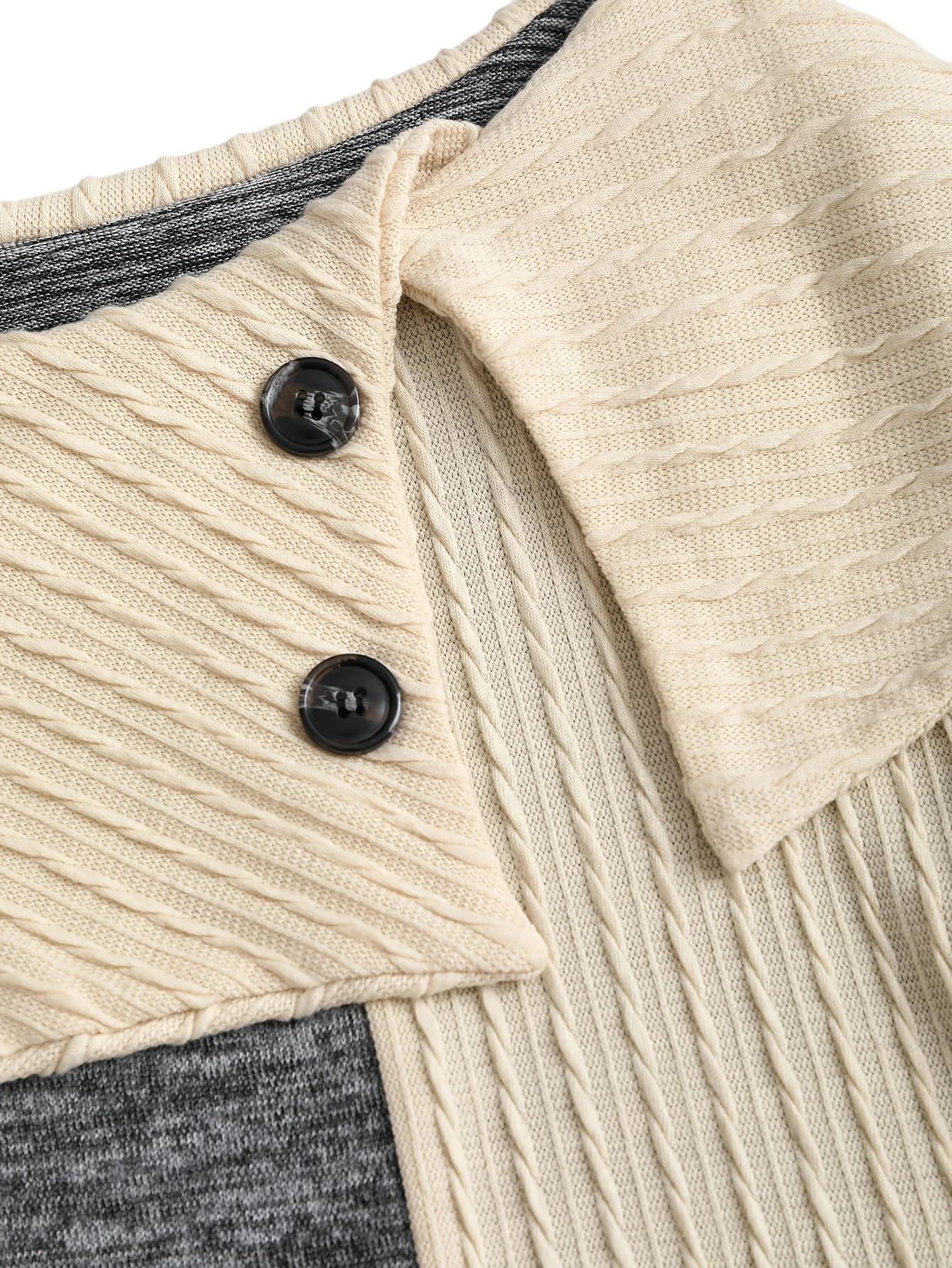 Europe and the United States fashion autumn and winter new lace-up decoration lapel imitation button hem long-sleeved shirt