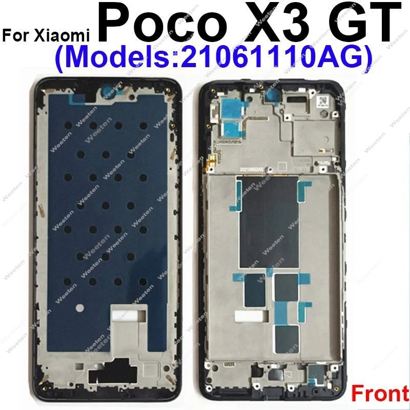 LCD Front Frame Housing For Xiaomi POCO X4 X5 M2 M3 M4 M5 M5s Pro X3GT X4GT 5G Front Bezel Plate Replacement Repair Parts