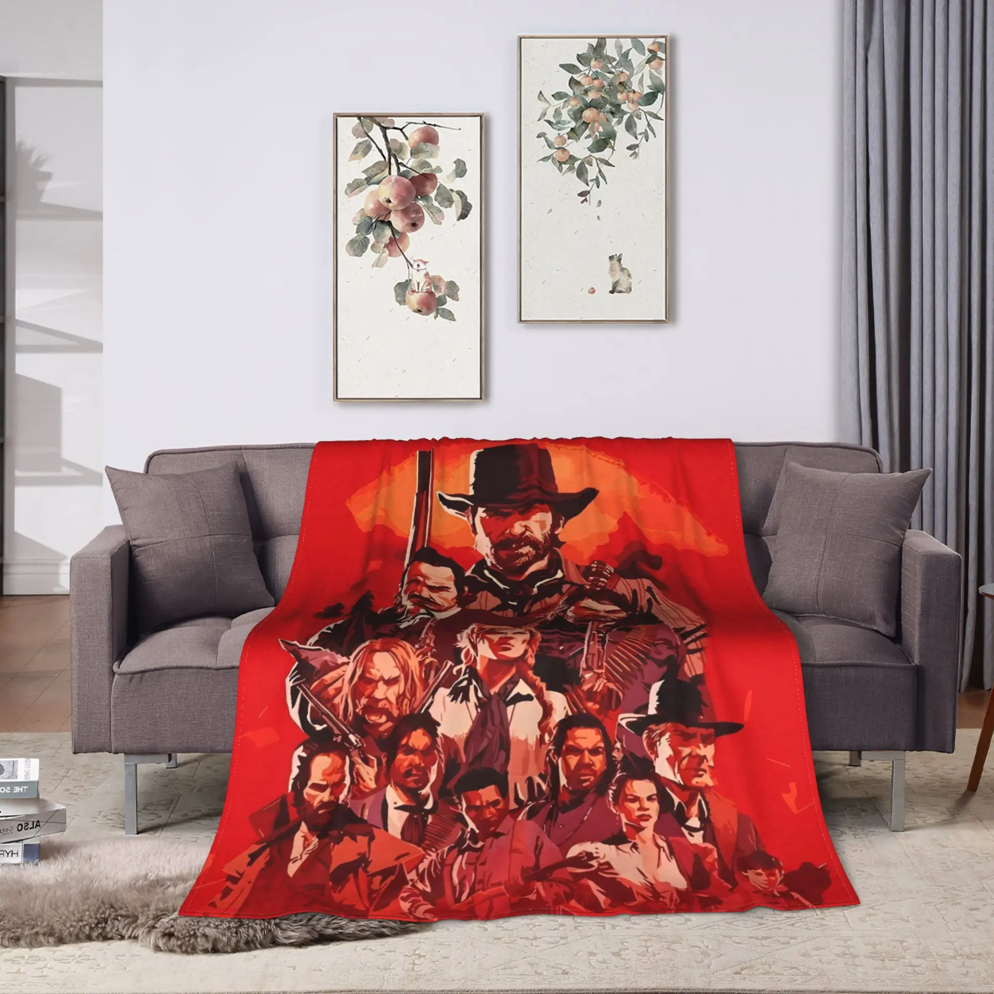 آرثر مورغان RDR 2 بطانية جودة دافئة رمي بطانية الشتاء السفر مكتب ديكور المنزل طباعة المفرش