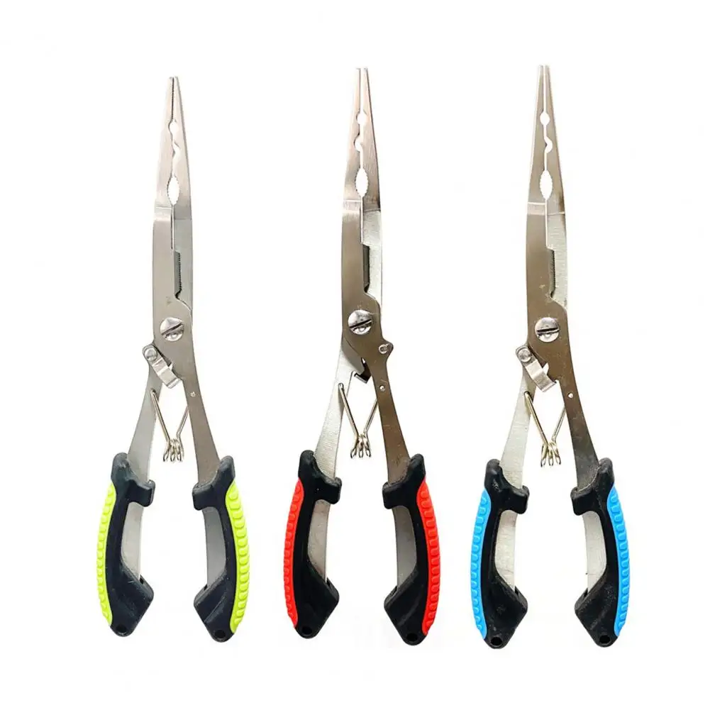 Fish Pliers Ergonomics Anti-slip High-strength Multifunctional Cut Fishing Line Fishing Tied Hooks Pliers Angling Equipment