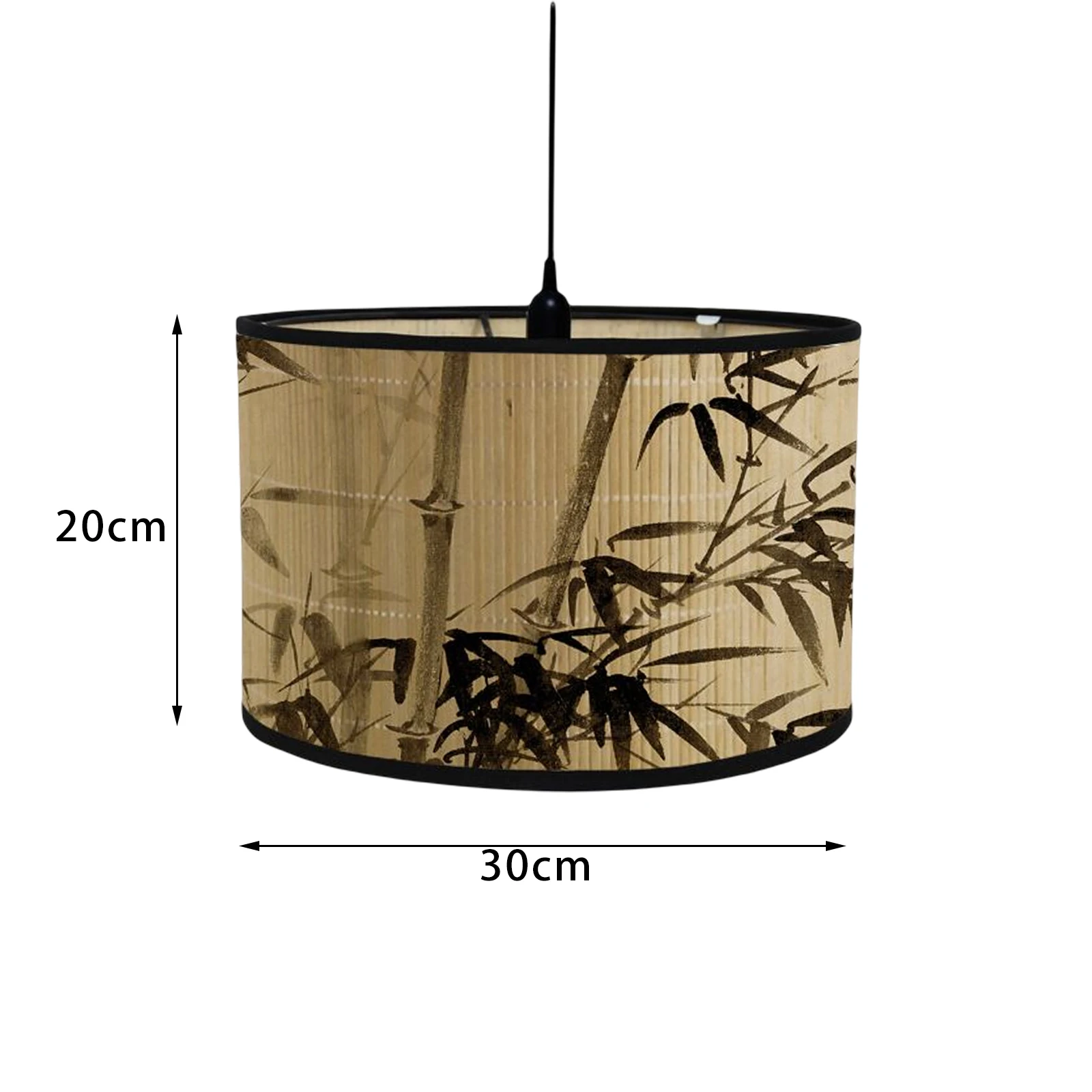 Bamboo Lampshade Ceiling Light Cover Pendant Light Lanterns Retro Style for House Bedroom Decoration Chandelier Lampshade