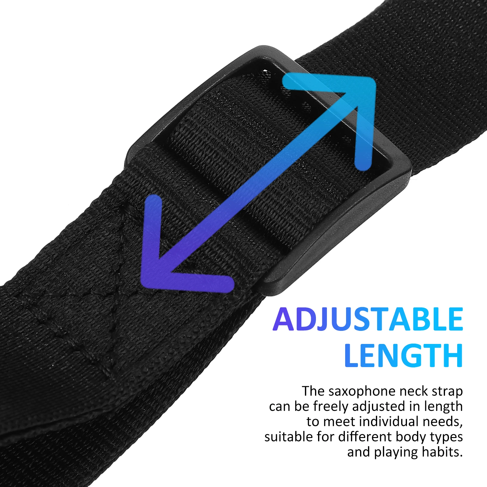 

1pcs Saxophone Neck Strap Adjustable Anti Slip Comfortable Universal For Alto Tenor Clarinet Oboe Durable Sax Harness Strap