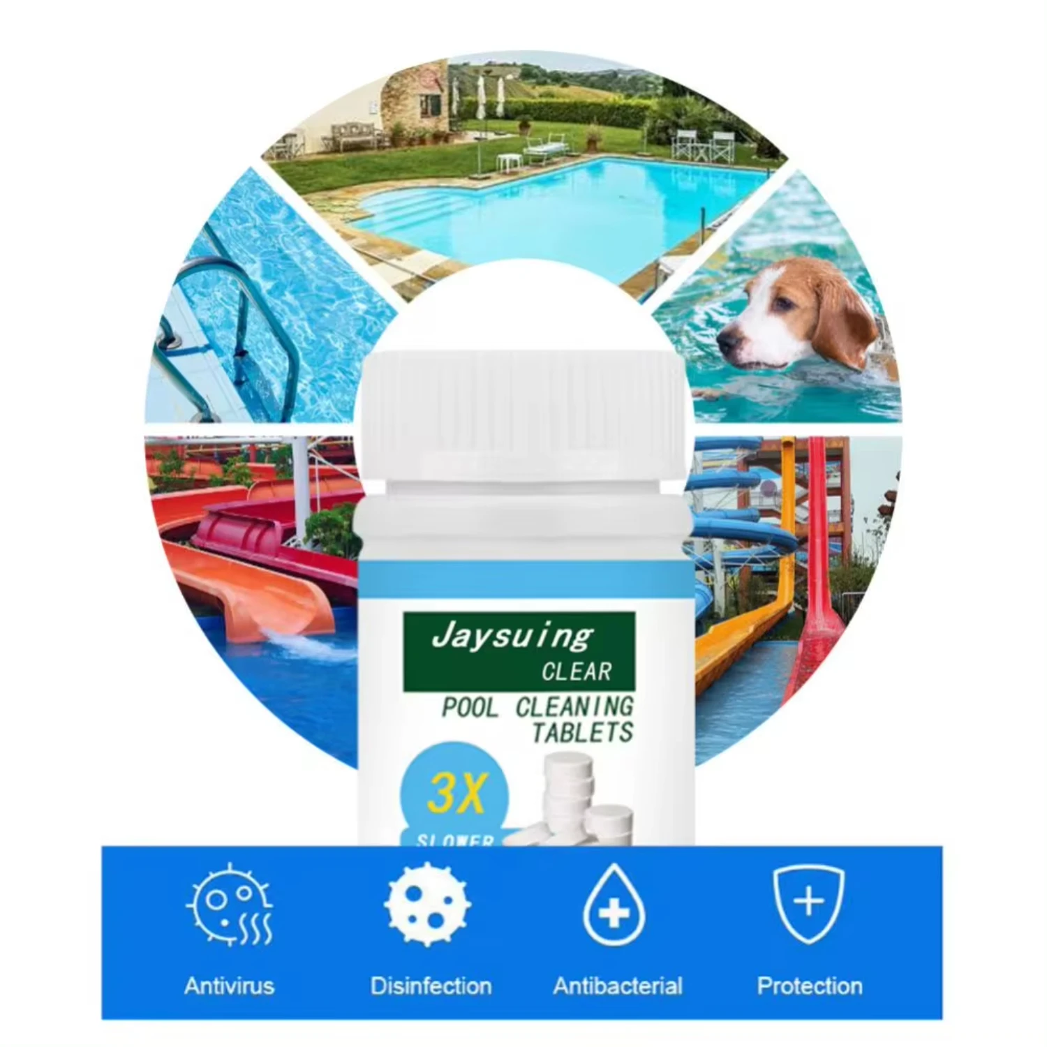 New Floating Swimming Pool Automatic Chlorine Tablet Dispenser Pool Spa Floating Pill Disinfecting Box Floating Chlorine Dispens