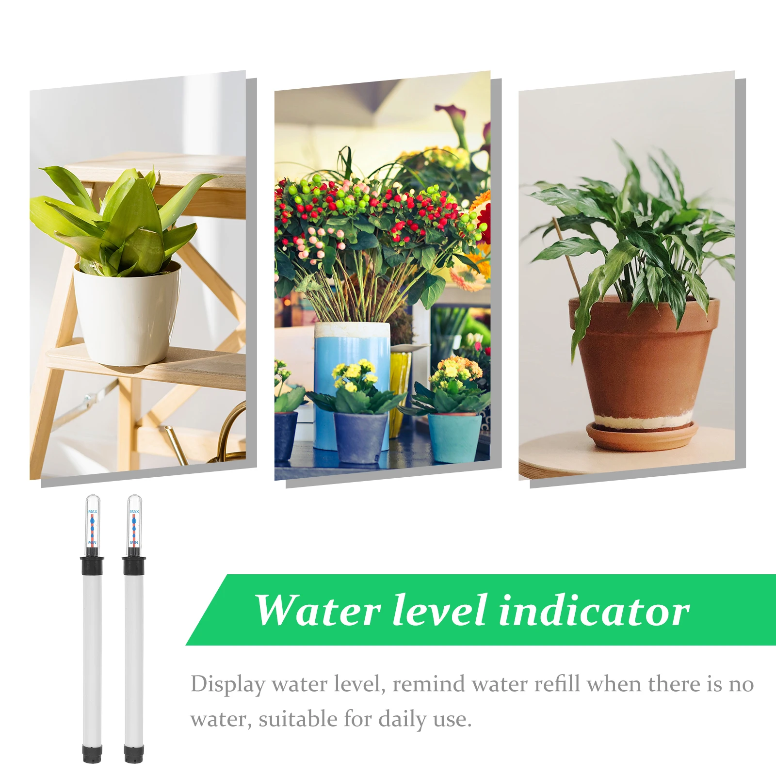 

2pcs Water Level Indicator for Potted Plants Flowerpots Water Gauge Level Meter Buoy Display Plant Moisture Reminder Garden