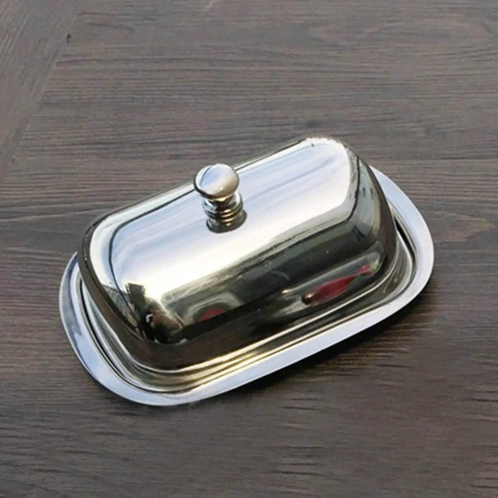 Stainless Steel Butter Dish Cheese Butter Keeper Kitchen Utensils Reusable Butter Storage Box for Restaurant Freezer Dessert