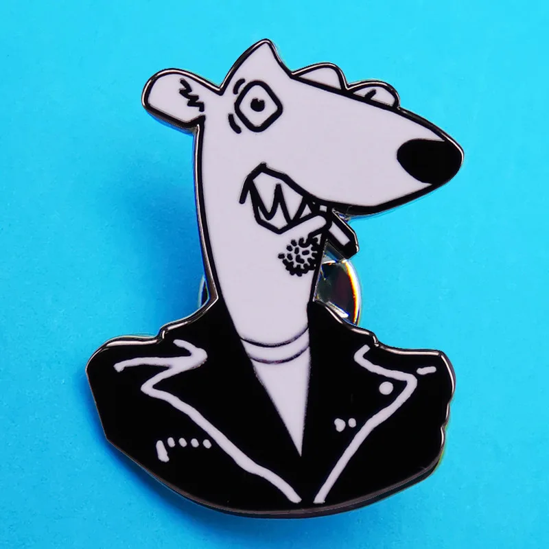 العناصر الشعبية بروش الإلهام الفني الموسيقي الملحقات الأكثر المفضلة علامات الفرقة المينا شارة بدبوس تعزيز الموضة #3