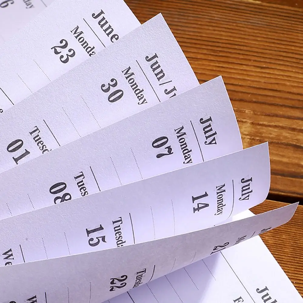 Mini A6 2025 Agenda Book Pocket Retro Notebooks with Calendar To Do List English Notepad Students