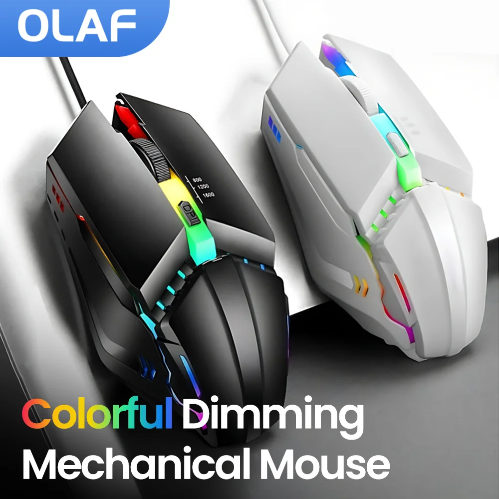 

USB Wired Mouse LED Luminous Backlit USB Wired Gaming Mouse for Desktop PC Laptop Office Computer Gaming Mouse E-Sports
