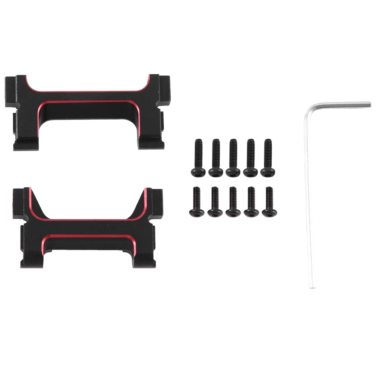 Brass Black Coating Front Rear Bumper Servo Mounts Bumper Protective Stand for Traxxas 1/18 TRX4M RC Crawler Car Red