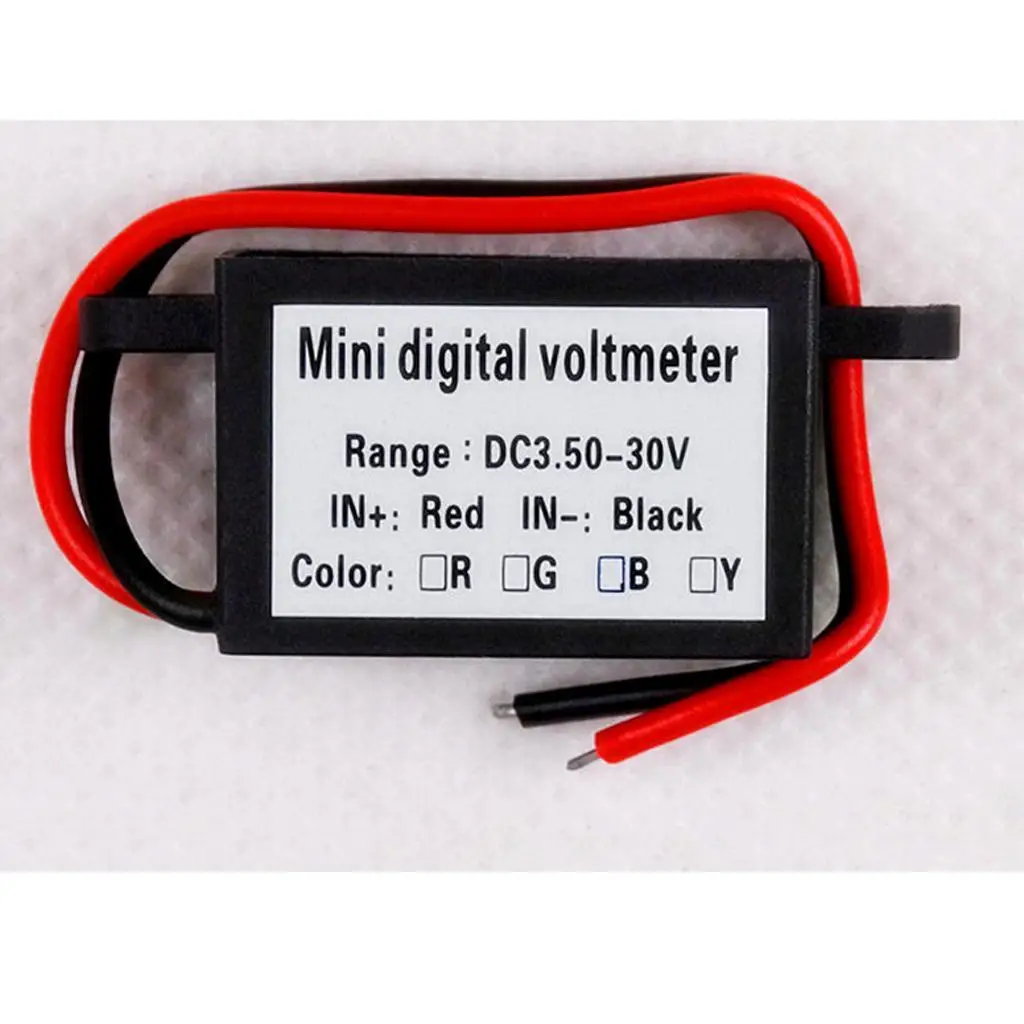 Wasserdicht 0,28" DC 3,5-30V Mini Digital LED Voltmeter Messgerät Auto Grün