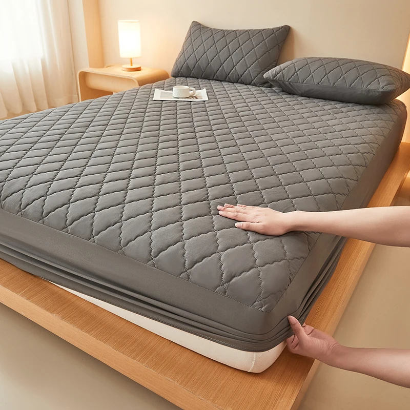 Protector de colchón impermeable, funda de colchón de cama en relieve, funda de colchón ajustada suave y transpirable, 120/150/180/220x200, lavable