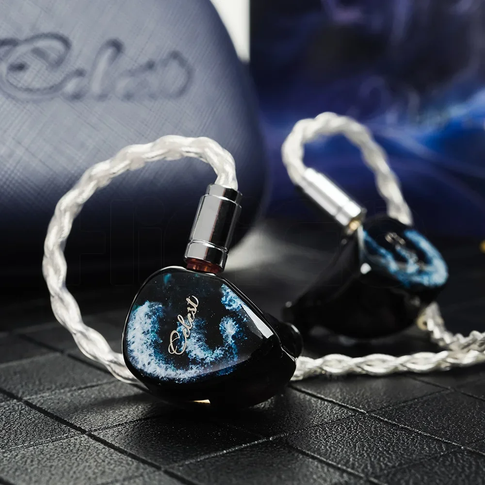 Kinera Celest Relentless 1DD+6BA Hybrid In-Ear Monitor Earphones Wired Hybrid Headphone with 3.5mm+4.4mm Interchangeable Plugs