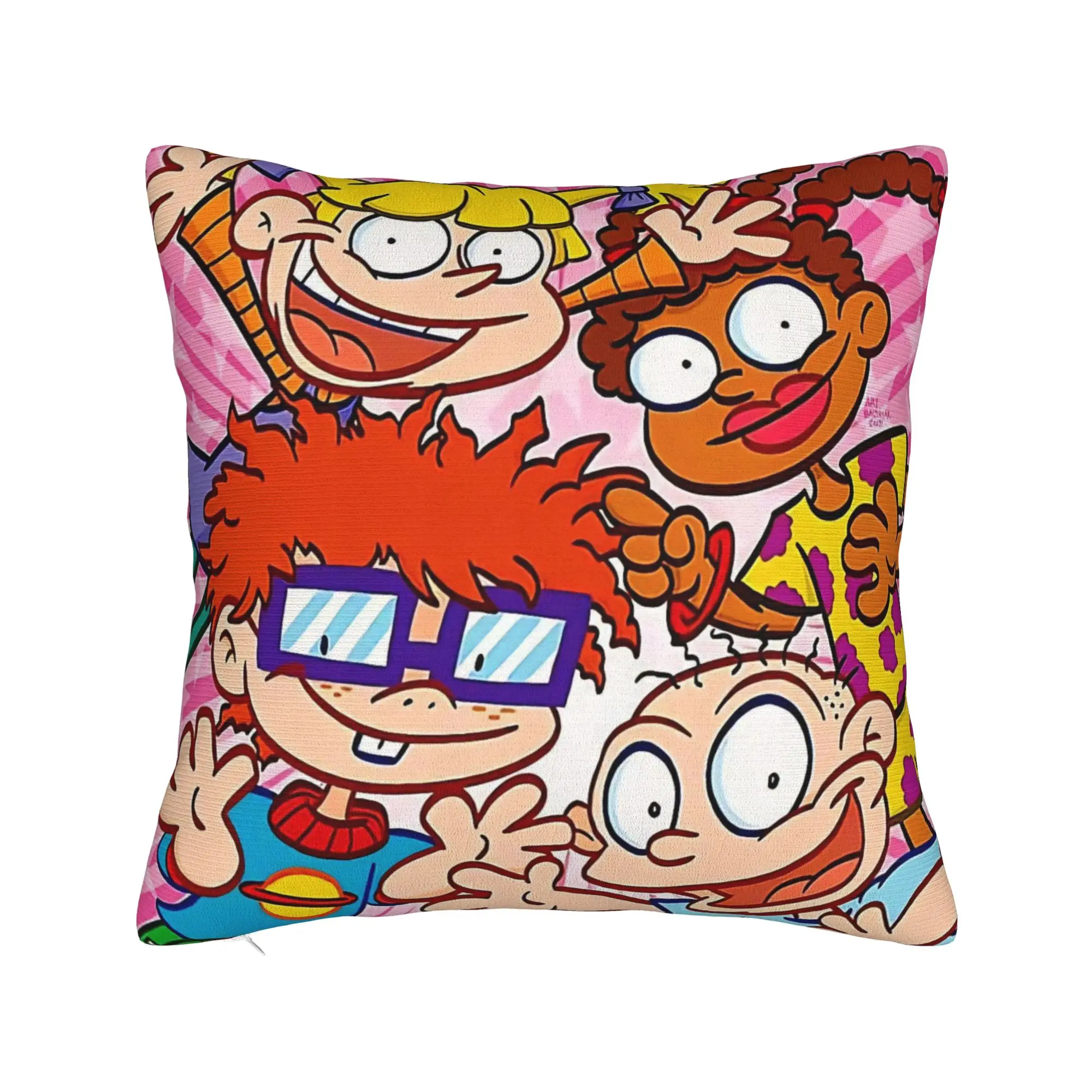 Decorative Pillowcase Cartoon R-Rugrats Merch Seater  Throw Pillow Case Cover Square Multi Size