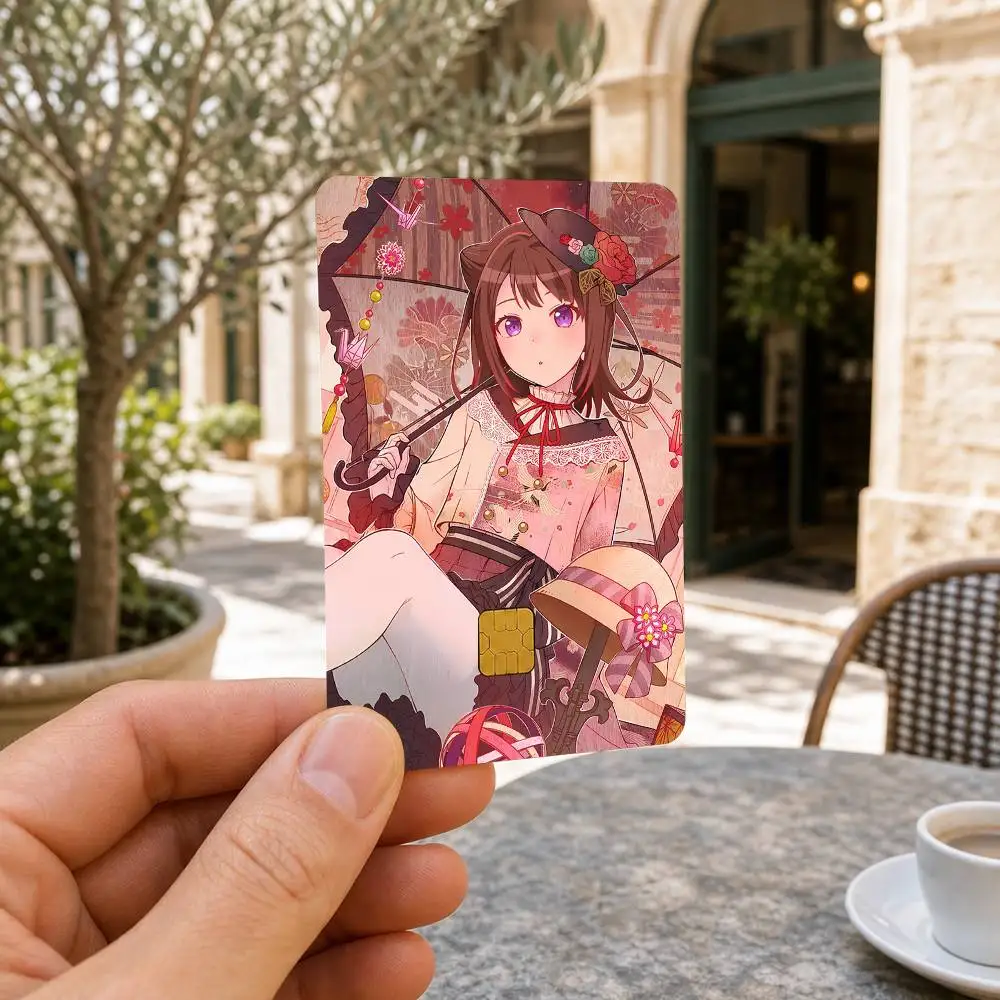 BanG Dream Toyama Kasumi HD Waterproof Card Skins Protective Stickers for Credit Bank Game Cards