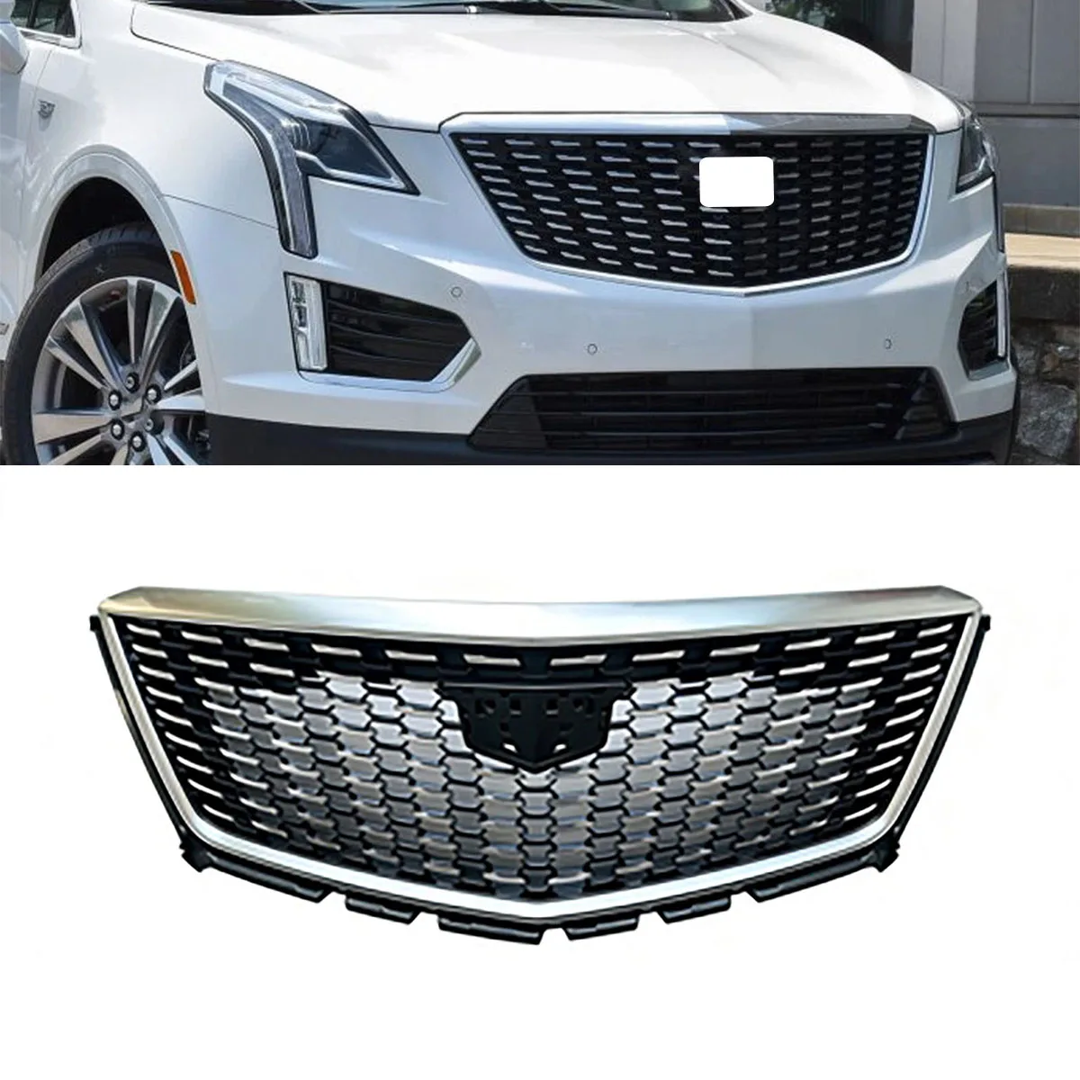 Для Cadillac XT5 2020-2023 годов выпуска: передняя решетка радиатора, матовая отделка, OE 84791279, автомобильные аксессуары