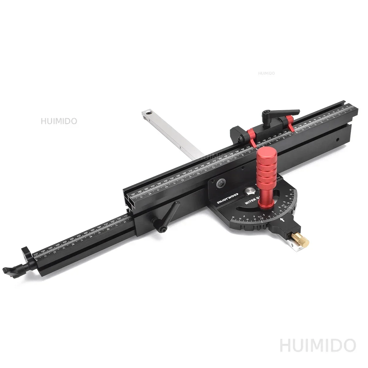 ENJOYWOOD 400 to 765mm Woodworking Fence Miter Gauge With T Tracks Backer DIY Table Saw Router Box Joint Jig Woodworking Tool