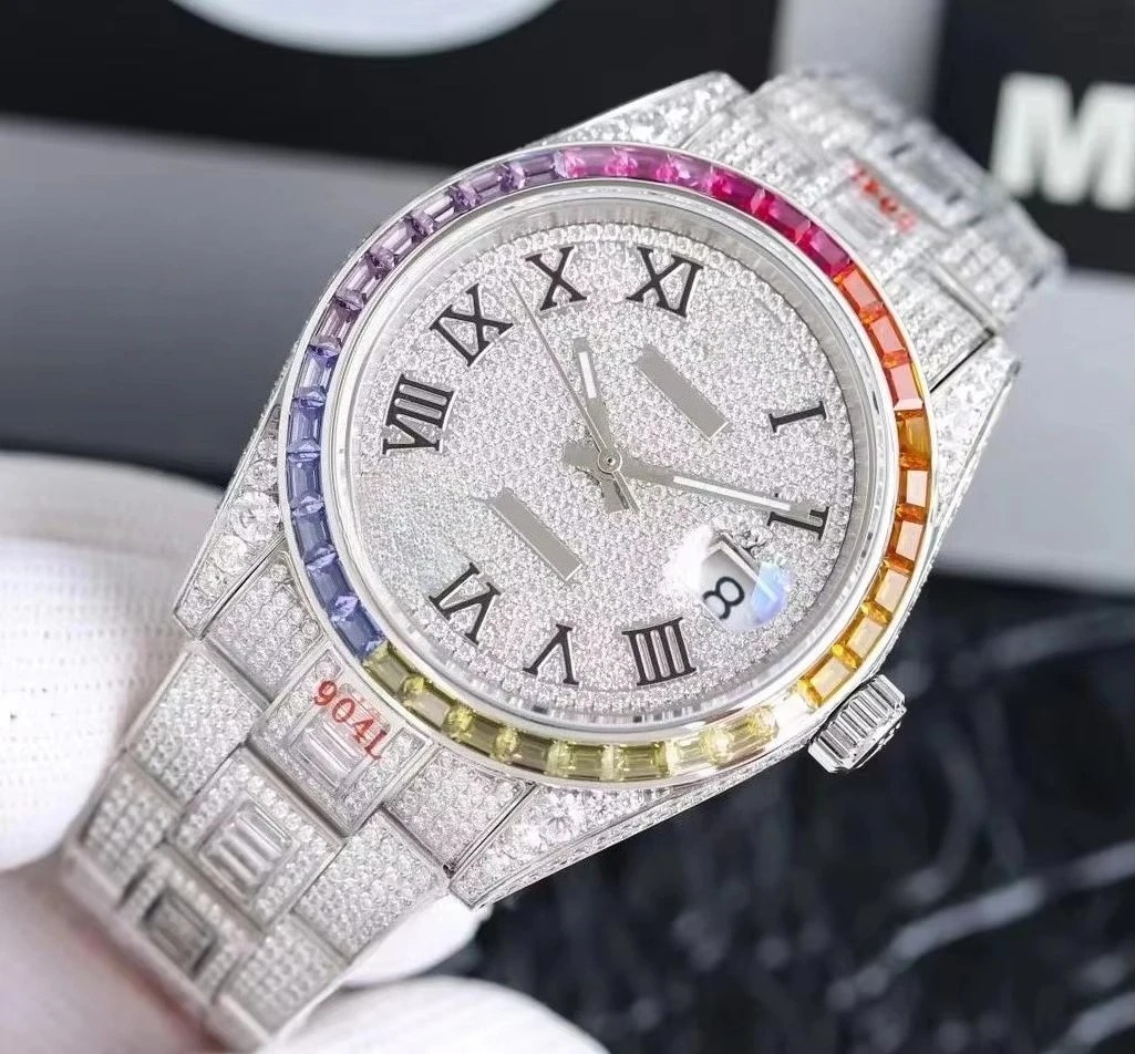 

Moissanite Hip Hop Style Men's Fashion Jewelry Gifts vvs Diamond Watch For Him