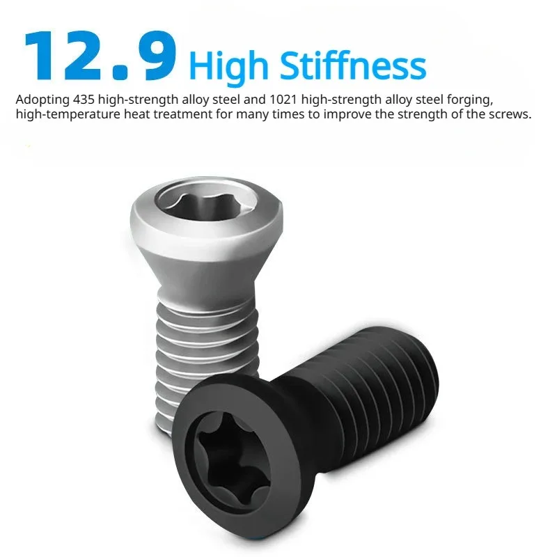 High Stiffness M2 M2.2 M2.5 M3 M3.5 M4 M5 Insert Screw Replaces Carbide Inserts CNC Accessories Lathe Tool Hexagonal Prunus Hole