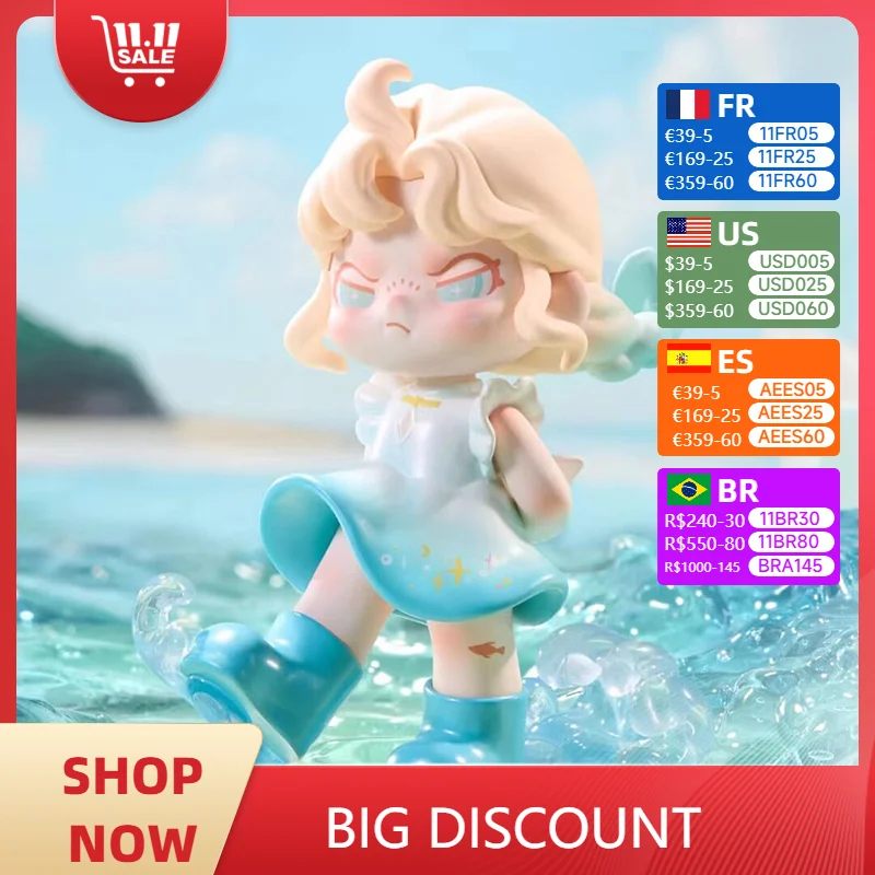 Dora Summer Waves Lifting Card Big Cousin Tide Play New Products Cute Doll Model Desktop Decorations Toys Girl'S Birthday Gift