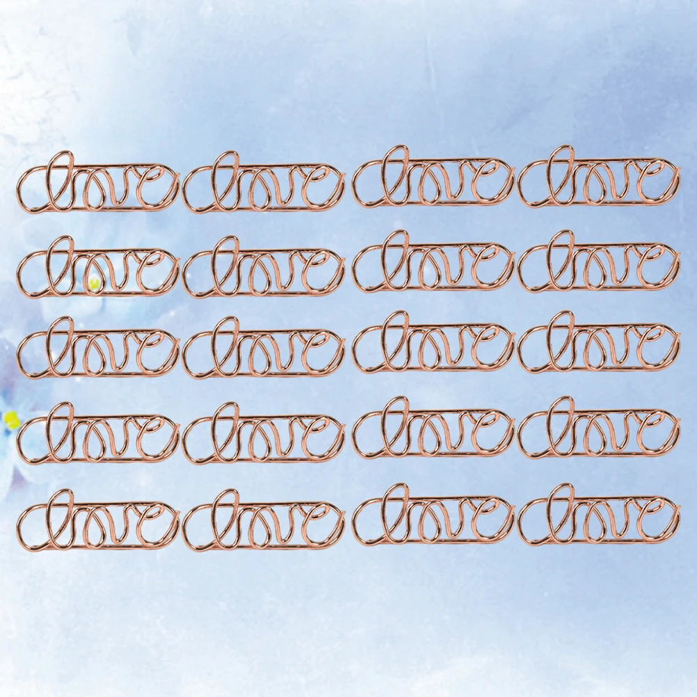 

10Pcs Metal Paper Clips Cartoon Shape Clear Mini Binder Clips for Office School Notes Tickets Photos Letter Holder