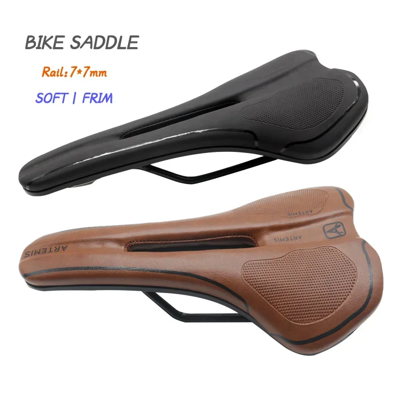 Artemis  bike sddle bicycle saddle ultralight bicycle seat saddleLeather Saddle Breathable Soft Seat Cushion road bike mtb parts