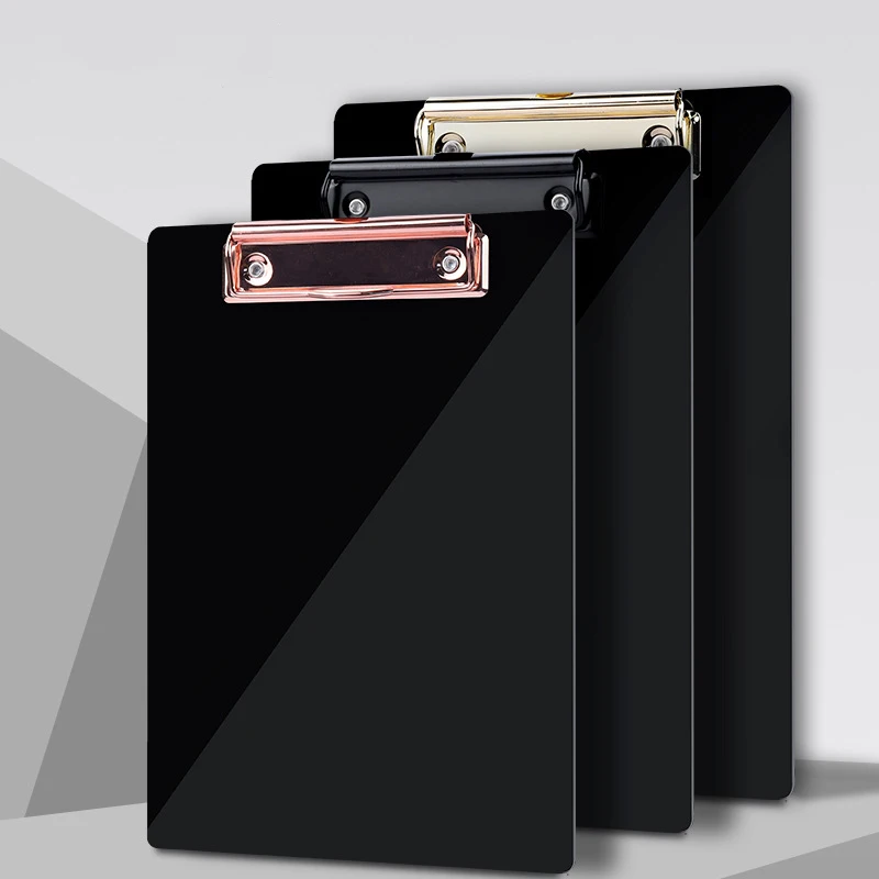 

A4 Black Drawing Sketch Board Clip Professional Writing Pad and Document Clipboard for Notes, Meeting Organizer, and Sketching