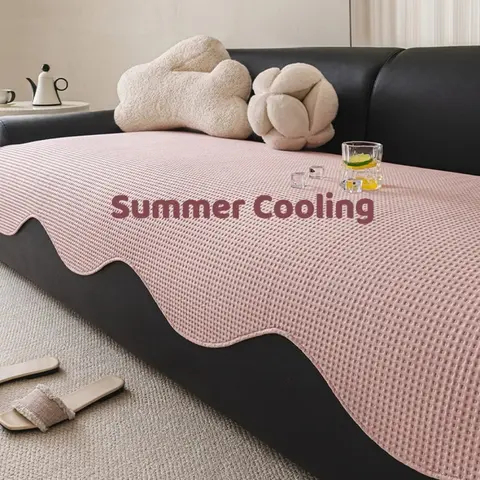 Summer Cooling Touch Anti-Slip Sofa Cover, for Living Room Summer Throw Towel Sofa Towel 1/2/3/4 Seater Universal