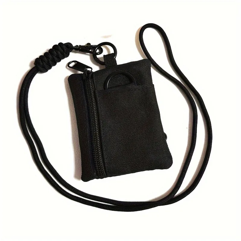 Multifunctional Nylon Mini bag With Carabiner Hook Sports Wallet Lanyard Storage Bags Portable Storage Bag outdoor Accessories