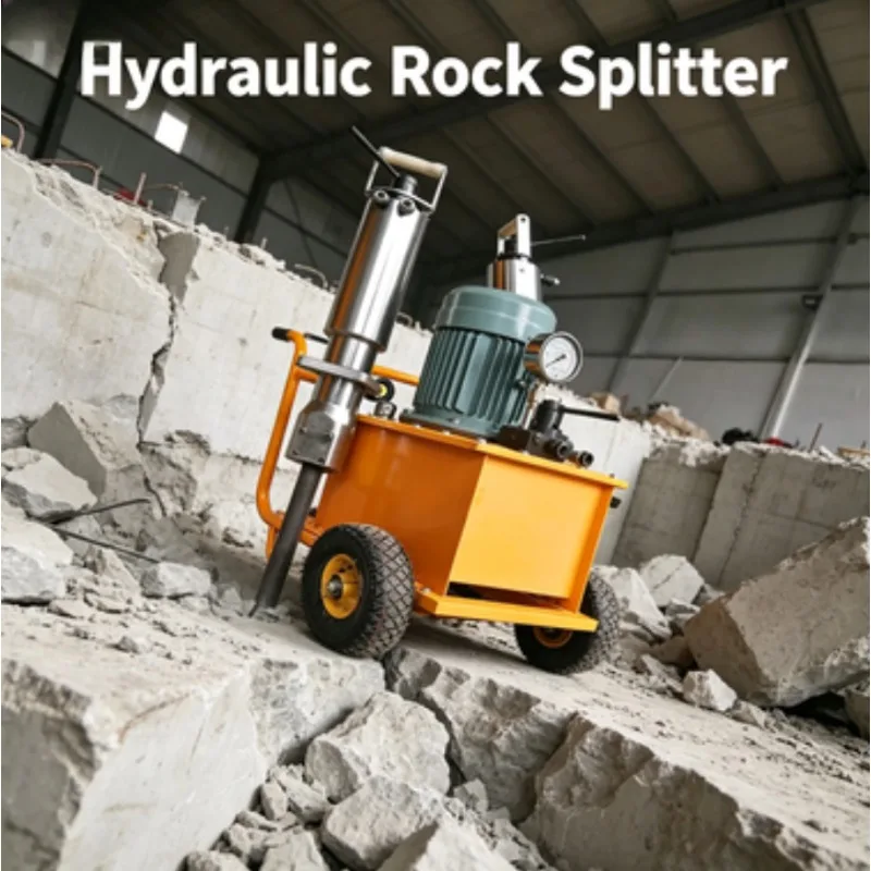 Large Concrete Splitting Wedge Tools, Excavator Mounted Hydraulic Pneumatic Rock Stone Breaking Machine