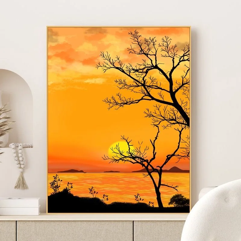 

A-0120 Mystical Sun Moon Stars Painting - Spiritual Celestial Art - Yoga Room Decor