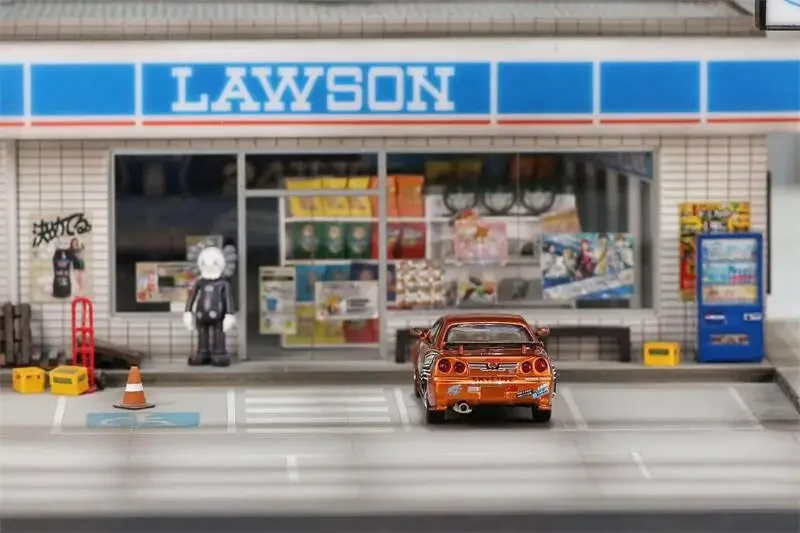 ダイキャストモデルカー,sw 1:64,gtr r34,地下スピードが必要,オレンジ