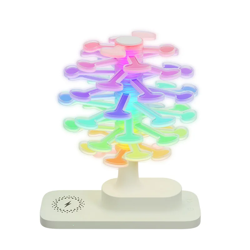 

New creative gifts spiral tree wireless charging atmosphere desk lamp mobile phone earphone watch charging night light home