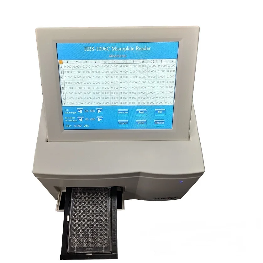 2022 China made high quality and best Elisa microplate Reader price HBS-1096c with USB disk plate elisa reader