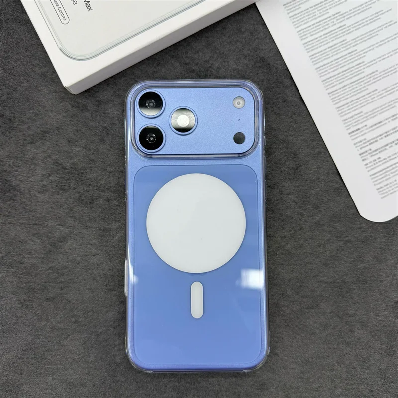 Hard Clear Case For MagSafe Magnetic Charging Cases For iPhone 18 Pro Max Transparent Protective Case With Logo Anti Fall Cover