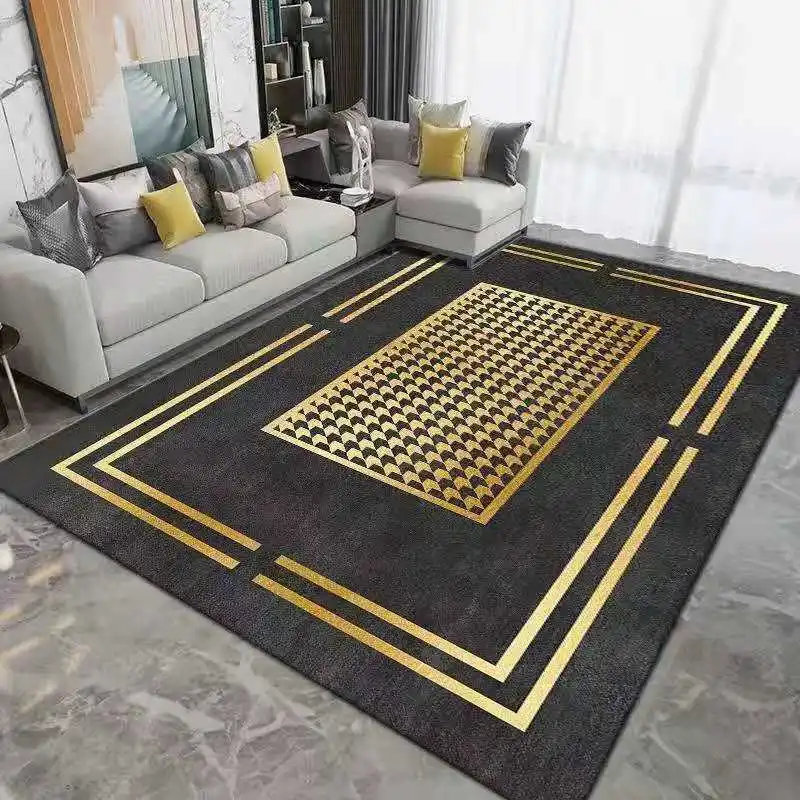 

Современный геометрический Коврик для гостиной, большой ковер с мягким полом, спальня, простой коврик для обеденного стола, домашний прикроватный диван, детский коврик для игр