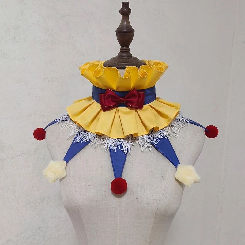 new-original-colorful-clown-collar-halloween-performance-characteristic-collar-fairy-tale-circus-big-hairball-fake-collars