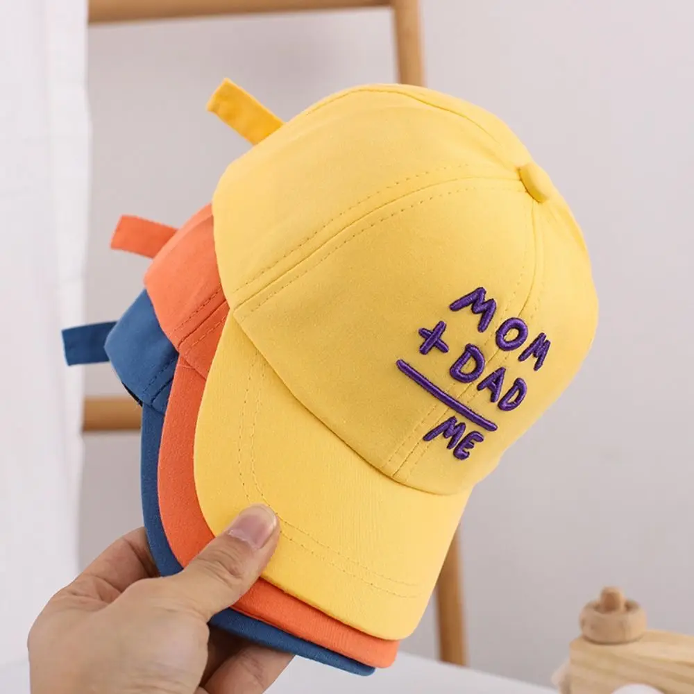Casual MOM+DAD=ME Embroidery Baseball Caps Cute Adjustable Kids Baseball Hats Spring Autumn Sunscreen Hats For Boys Girls