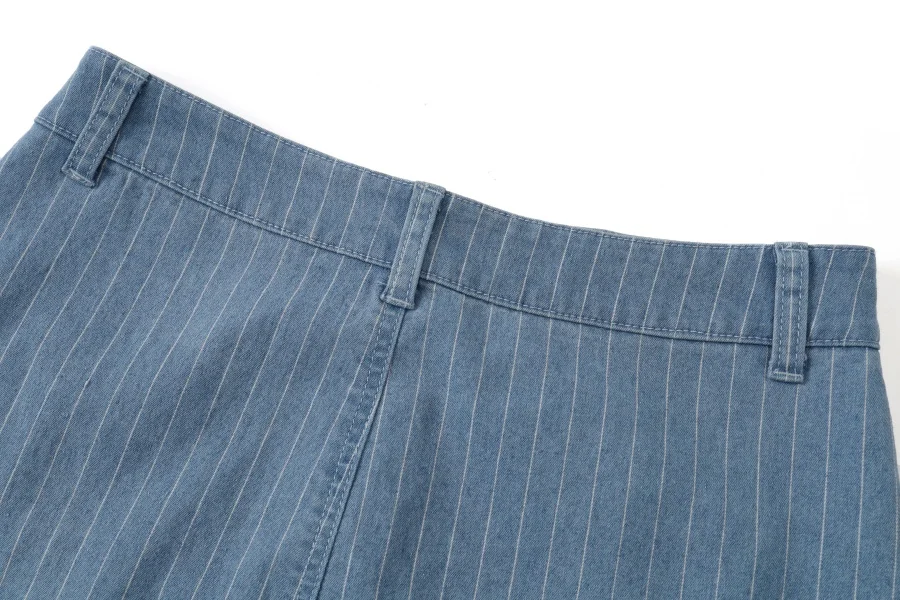 AS AW26 Black pinstripe denim skirt with stretch fashion woman clothes lady wear 20 S1c505b4717aa4a0db24ab17d063e42e8O