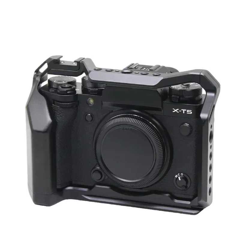 Immagine 3: Gabbia X-T5 per Fujifilm X-T5 con piastra a sgancio rapido per Arca-Swiss, gabbia per fotocamera Fuji XT5 con fori filettati da 1/4