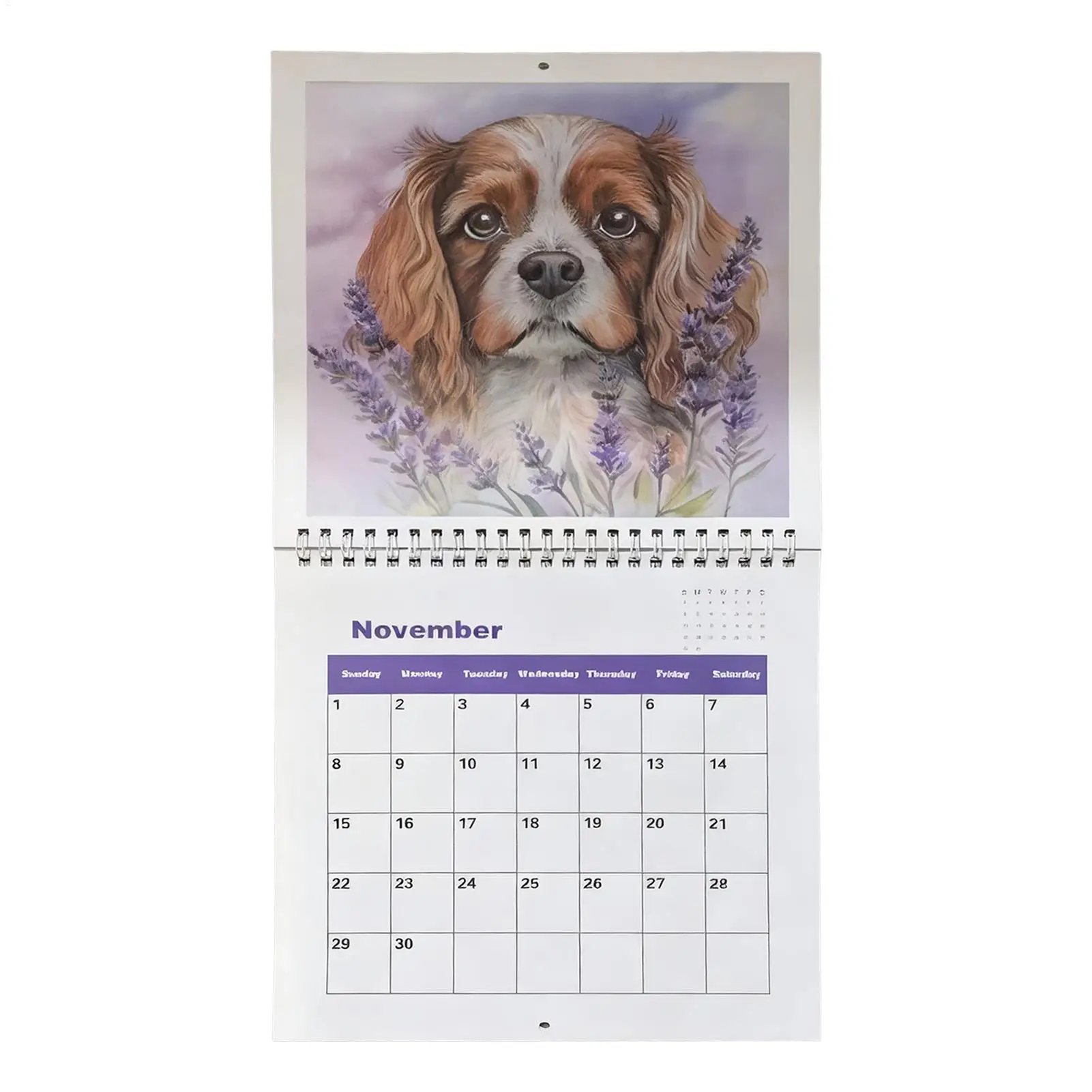 Calendário do cão 2026 adorável marrom filhote de cachorro calendário de mesa bonito dos desenhos animados filhote de cachorro planejador 12 meses calendário de parede para amante dos animais