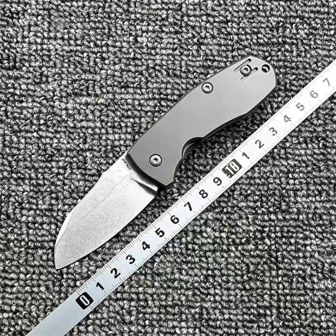 C158 cuchillo plegable de bolsillo, etiqueta CTS-XHP, mango de aleación de titanio y acero, cuchillo de caza de defensa para acampar al aire libre, herramienta EDC de regalo