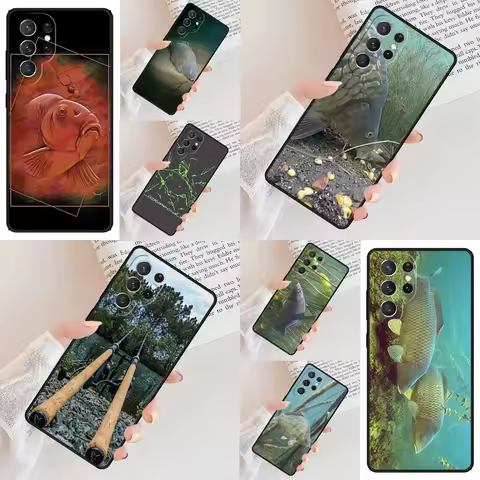 CARP FISHING FISH Phone Case For Samsung Galaxy S24 S23 S22 S21 Ultra S10 Note 10 Pro S20 Plus FE S9 S8 Cover