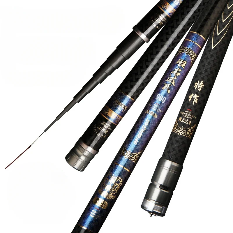 High Quality Ultra Light Ultra Hard Telescopic Fishing Rod Power Hand Rod 8M/9M/10M/11M/12M/13M Carbon Fishing Rod